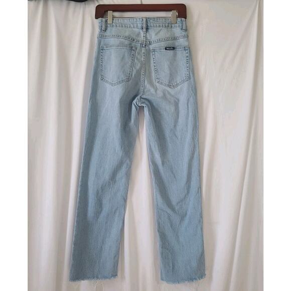 ROLLA'S Womens Comfort Sky Blue Original High Rise Straight Jeans 27 - Picture 9 of 11
